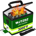 2025 Upgraded Lipo Battery Fireproof Explosionproof Safe Bag,4 Layers of Heat Insulated Materials with Waterproof Zipper/Reflective Strip,Comfortable Handle/Portable Shoulder Strap(8.5x5.7x6.5inch)