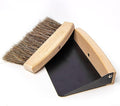 Generic Mini Broom and Dustpan Set - 100% Horsehair Bristles, Beech Wood, Brown - Perfect for Table, Computer, Kitchen, Pet Habitat - 2 Count, 5.9 x 3.9 x 15 inches