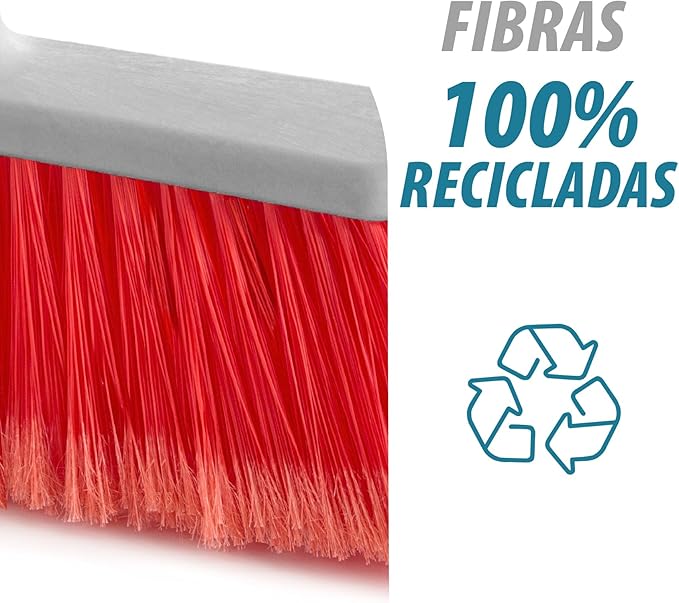 MAYA Poppy Broom - Soft and Efficient Sweep for Indoors - Lightweight and Sturdy Design (Red)