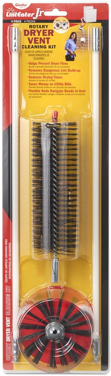 RJR601 LintEater Junior Rotary Dryer Vent Cleaning System, Removes Lint, Extends Up to 3
