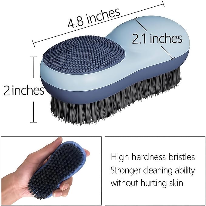 Heavy Duty Nail Brush for Cleaning Fingernails Two Sided Fingernail Scrub Brush Scrubber Stiff Bristles Mechanical Brush for Hand and Under Nails