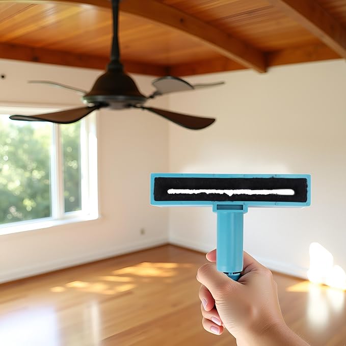Pssopp Ceiling Fan Blade Cleaner, Duster Ceiling Fan Attachment Washable Brush Fan Tool Ceiling Fan Blade Cleaner Ceiling Fan Cleaner Duster for Home (Blue)