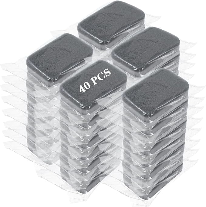 40 Pcs Kitchen Dishwashing Sponge Individually Wrapped Sponges, Bulk Non Scratch Scouring Pad Odor-Free Dish Sponges for Washing Dishes Wipes for Household Cleaning Dishes Travel Apartments, Grey