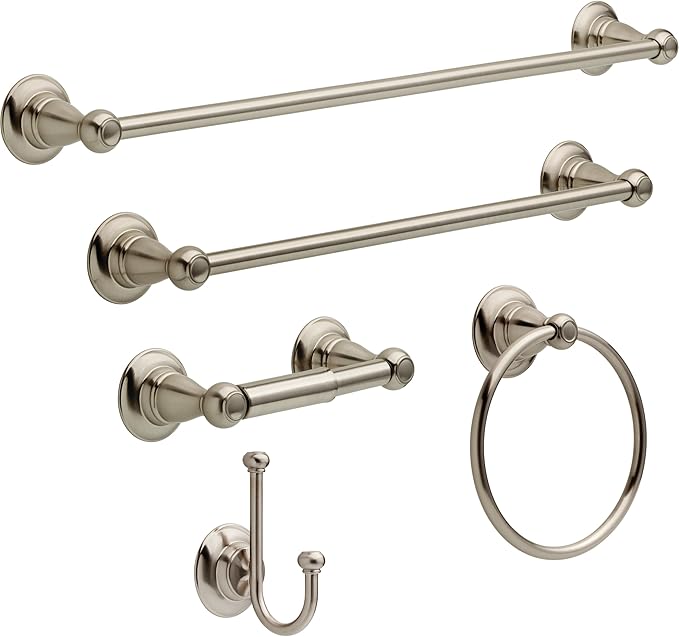 Delta Faucet Porter Toilet Paper Holder, SpotShield Brushed Nickel , Bathroom Accessories, PTR50-BN