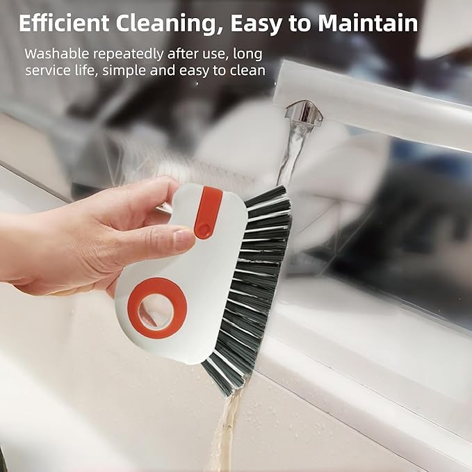 2-in-1 Window Groove Cleaning Brush, 2026 Upgraded Window Track Cleaner Tool, Handheld Dead Corner Gap Scrubber for Home & Commercial Use, Ideal for Window Slots, Sliding Door Tracks & Narrow Crevices