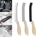 3Pcs Cleaning Brush - Includes Soft Bristle, Hard Crevice, Multifunctional Grout Brush, Auto Vent Wheel, Kitchen House Cleaning Tools (Khaki)