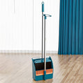 37.8in Broom and Dustpan Set Foldable Hand Broom for Home & Kitchen with Scraping Teeth and Scraper, 1 Wiper Buckle Type Outdoor Broom Household Cleaning Tool Apartment Essentials Cute Stuff (Green)