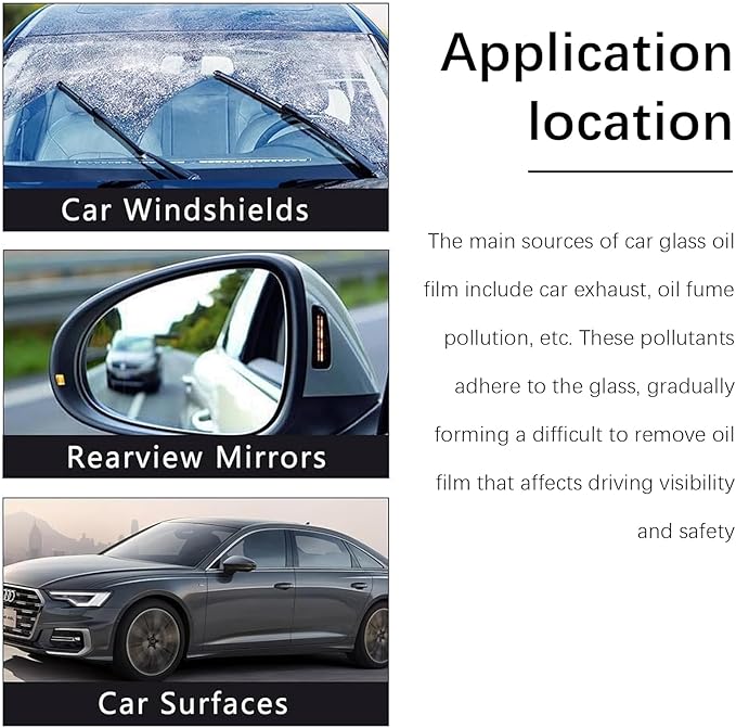 CAPEDIEM 2026 NEW Automotive Oil Film Cleaning Brush for Car Windows,Glass Cleaning Board, Suitable for Windshield Glass Oil Film Remover, Car Windshield Cleaner (black)