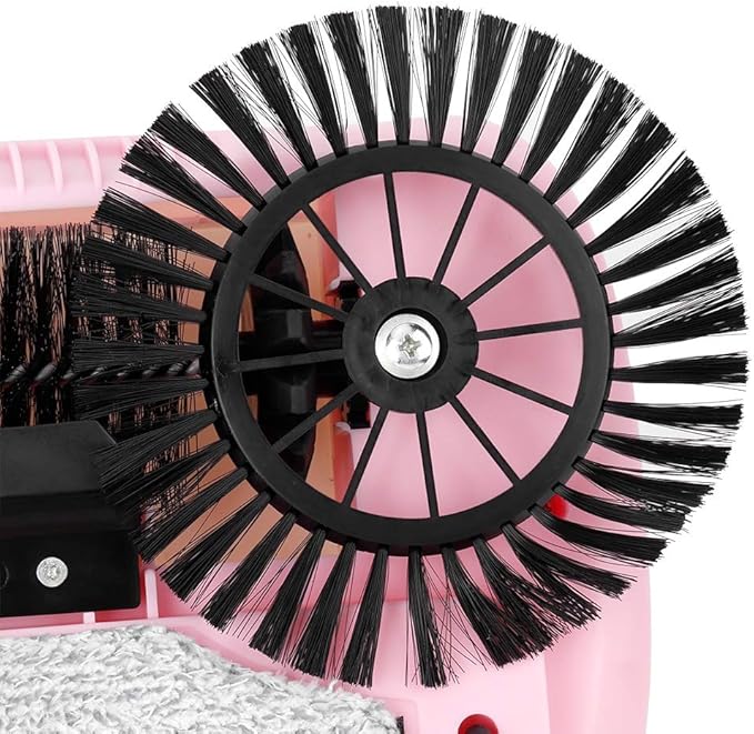 Household Hand Push Sweeper Broom Pan Floor Tools e Hand Swee for Home, Efficient Floor Sweeper for and Debris (Pink)