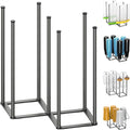 Foldable Bottle Drying Rack, Baby Bottle Drying Rack, Collapsible Cup Draining Holder, Retractable Reusable Storage Bag Dryer with Non-Slip Bottom - Stainless Steels (Starlight Gray)