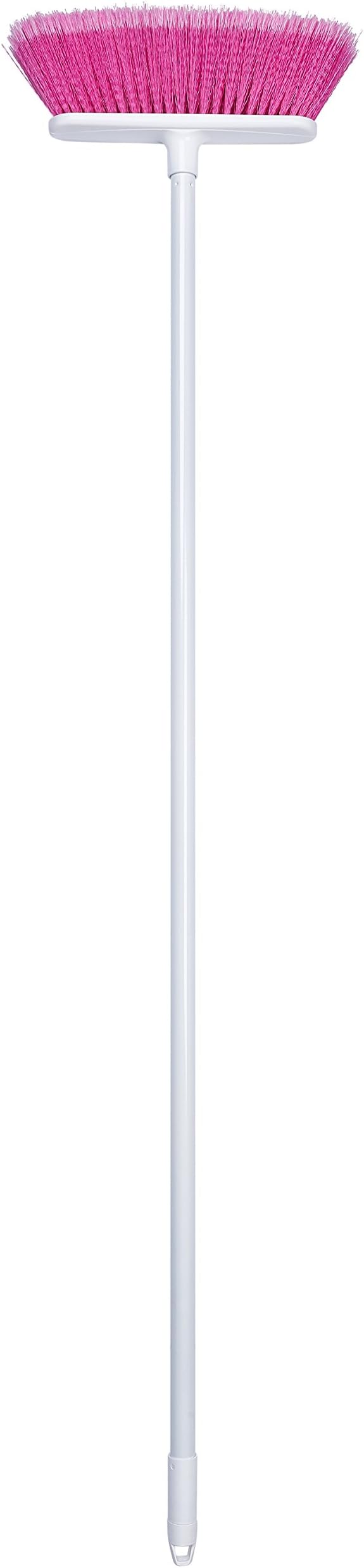 The Original Soft Sweep Magnetic Action Broom Assorted Colors with White Metal Handles (12 Brooms)