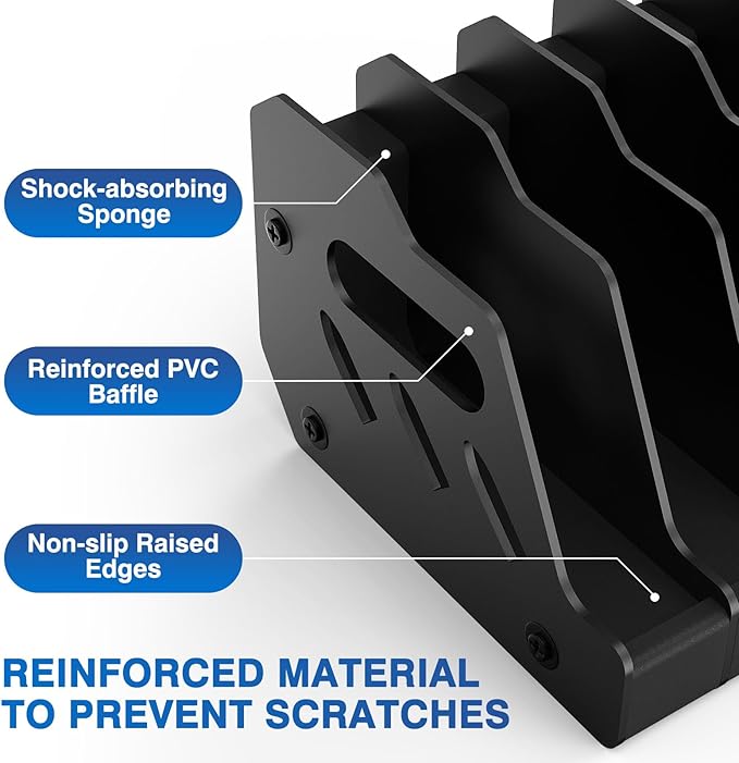 MoKo Pistol Rack for Gun Safe, Gun Rack Fits Most Handguns, Scratch Resistance Pistol Stand and Holder for Gun Safe, Gun Cabinet Accessories with Cleaning Tools