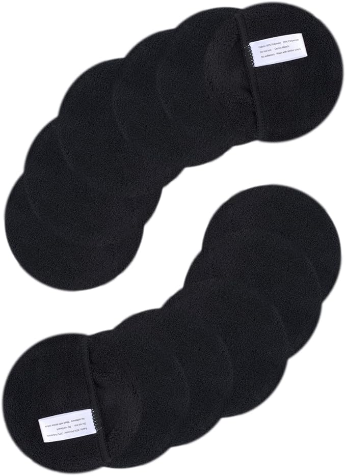 SUNLAND Reusable Makeup Remover Pads for Face,Eyes,Lips Microfiber Face Cleansing Gloves Washable Makeup Remover Cloth with Laundry Bag Rounds Pads