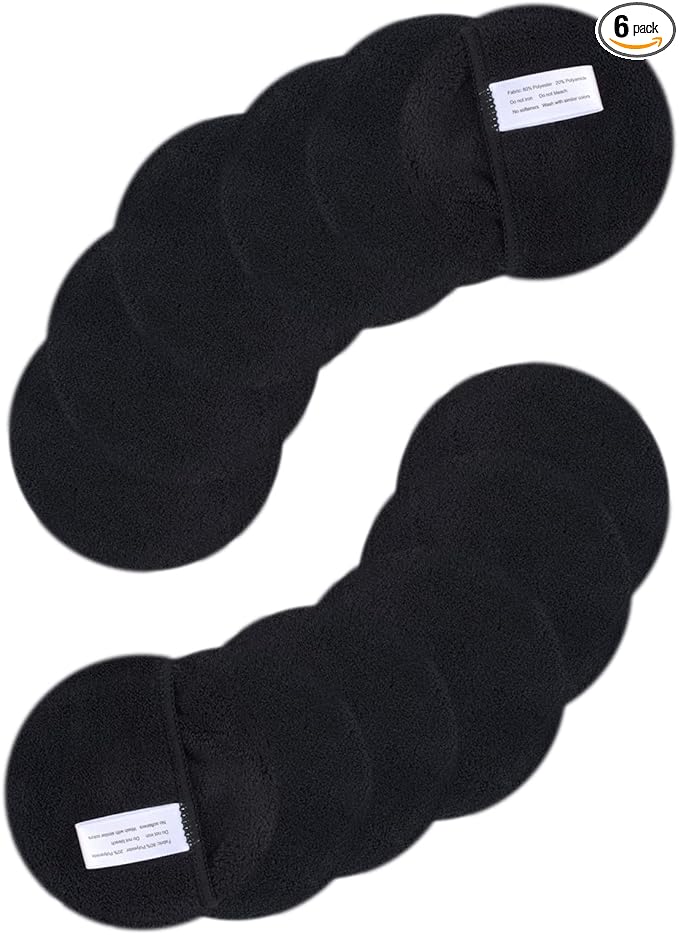 SUNLAND Reusable Makeup Remover Pads for Face,Eyes,Lips Microfiber Face Cleansing Gloves Washable Makeup Remover Cloth with Laundry Bag Rounds Pads