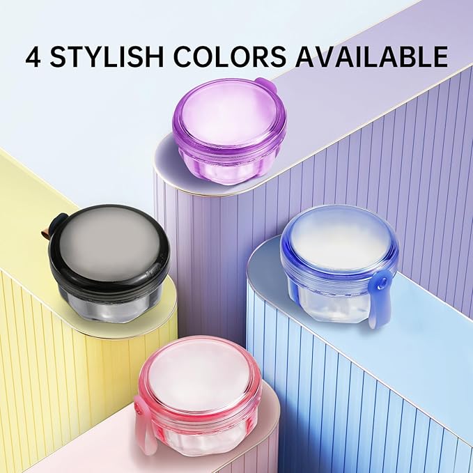 Leak Proof Denture Cups for Soaking Dentures with Strainer Basket and Brush, Partial Denture Bath Case Travel Retainer Cleaning Container Case for Aligner, Denture, Mouth Guard - Transparent Black