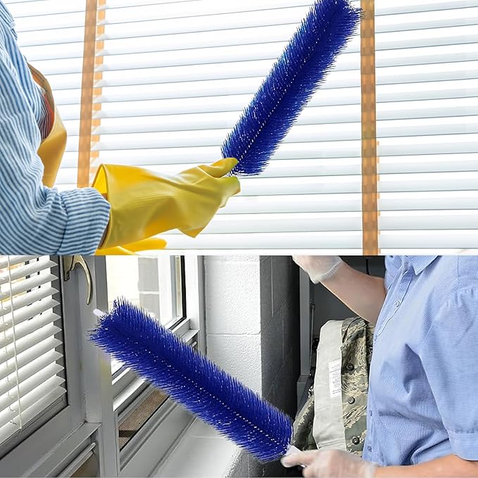 4 Pcs Fan Cleaner,Bendable Fan Duster,Comes with a Small Dusting Brush,Fan Brush,for Cleaning,Dust-Removing,Fan Cleaning Brush Suitable for Floor Fans,Exhaust Fns,AC Vents,Curtains,Blinds,(Blue)