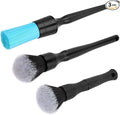 AntBooBoo 3 Pack Ultra-Soft Detailing Brush Set, Comfortable Grip and Scratch-Free Cleaning for Exterior, Interior Panels, Emblems, Badges, Gauge Cluster, Infotainment Screen