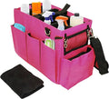 Blue Lilly Large Capacity Durable Cleaning Caddy Bag with Adjustable Straps - Cleaning Bags for Housekeepers, Pink Color, Easy to Assemble & Clean - The Ultimate Cleaning Bag Solution