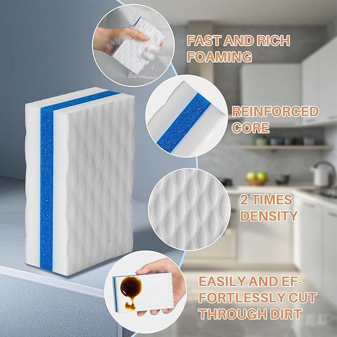 10PCS Boat Scuff Erasers - RAINFLOW Boat Wipes Boat Accessories for Women and Men Magic Cleaning Sponge for Cleaning Pads Supplies Boat Interior Cleaner Thicken Premium Magic Sponge Gifts
