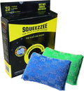 Squeezzee Soap Filled Scrubber Sponges 2-Pack - Non Scratch Scrubbing Sponge with Built-in Dishwashing Liquid Dish Soap, Double Sided Kitchen Cleaning Scrubbers, Up to 300 Washes Per Sponge