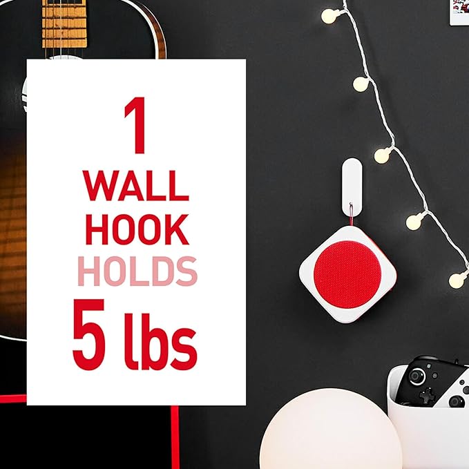 Command Large Wire Hooks, Holds up to 5 lb, 4 Hooks and 8 Strips, Damage-Free Hanging Wall Hook with Adhesive Strips, No Tools Great for Hanging, Organization and Storage