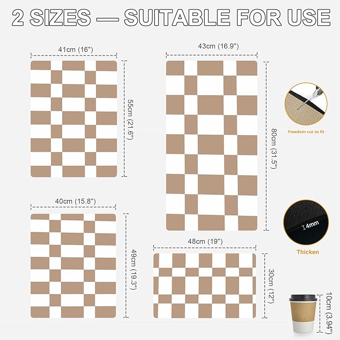 Dish Drying Mats for Kitchen Counter, Waterproof Coffee Mat for Countertop, Under Sink Mats, Coffee Bar Mat Accessories