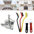 Fan Blade Blower Wheel Puller Kit,1Pcs Blower Fan Puller+3Pcs Small Wire Brushes+2Pcs Stainless Steel Scraper,Range Hood Cleaning Wind Wheel Removal Tool Pull Appliance Disassemble Hand Tools