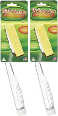 Arrow Home Products Dish Sponges With Soap Dispenser Handle, 2 Pack - Fillable Dish Wand for Quick, Convenient Cleaning - Made in the USA - Easy to Refill, Built-In Scrubber, Ideal for Dishes & Pans