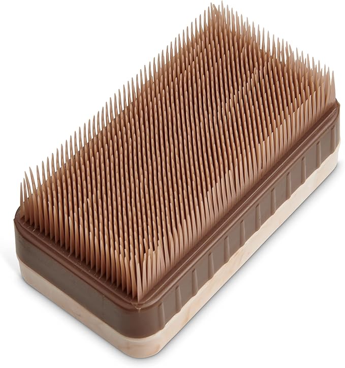 HIC Kitchen Potato Brush and Vegetable Scrubber, Dual-Textured Bristles, Set of 2
