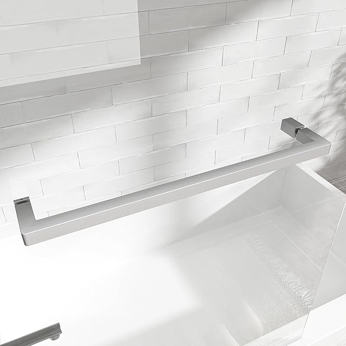 31"-32" W x 55" H Brushed Nickel Flexible 180° Pivot Shower Door Reversible Installation Frameless Bathtub Screen,6MM Tempered Glass with Nano Easy Cleaning and Stick Explosion-Proof Membrance