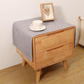 Small Bedside Tablecloth Table Dustcover End Tabletop Home Decoration Fabric Tablecloth Nightstand Table Covering Doilies for Furniture Décor (16×35inch) (Light Grey)