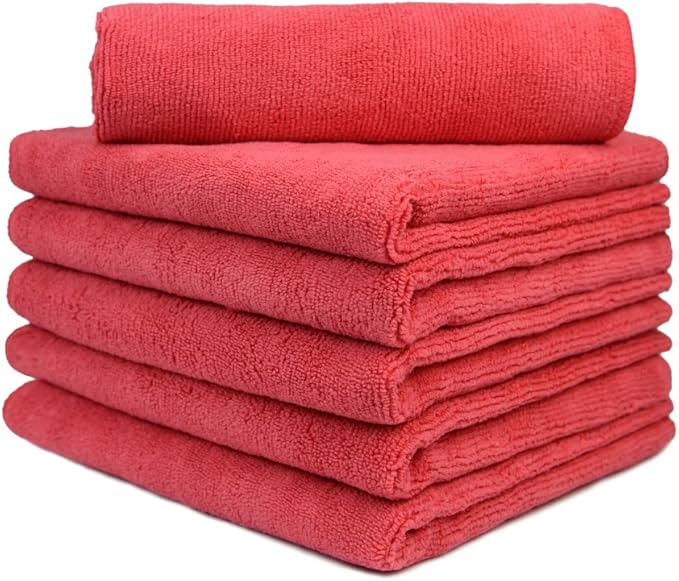 CARCAREZ Microfiber Cleaning Cloth - Ultra Absorbent Car Towels Traps Grime & Liquid for Streak-Free Mirror Shine, Scratch Proof