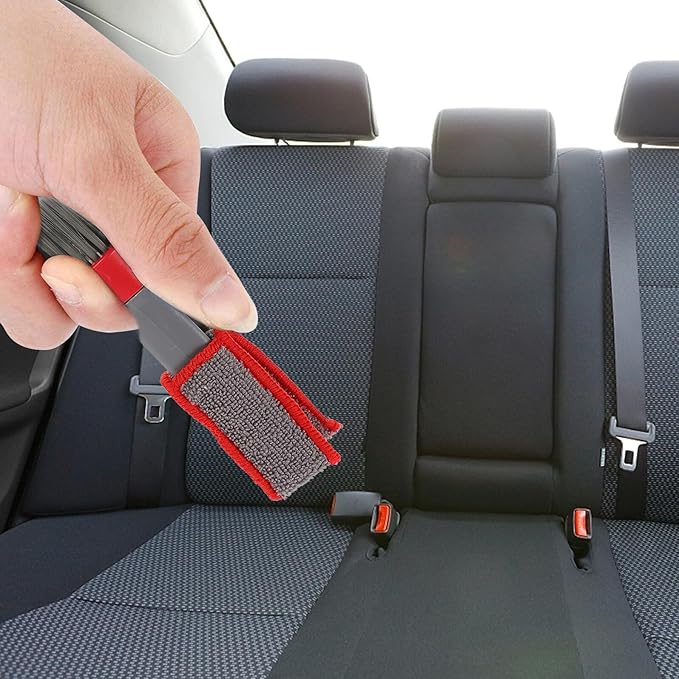 Ciieeo 2pcs Car Air Vent Cleaning Brush Double Ended Mini Duster for Interior Air Conditioner Vents, Soft Bristle Car Detailing Tool for Auto Dashboard and Computer Keyboard