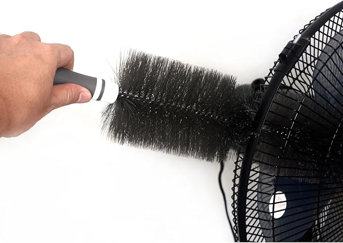 Fan Duster Cleaner Brush (Non-Disassembly Clean), Bendable Cleaning Brush for Tower/Floor/Oscillating Fans/Blind Shutter/Vent/Curtain, Multifunctional Cleaning Brush (Gray)