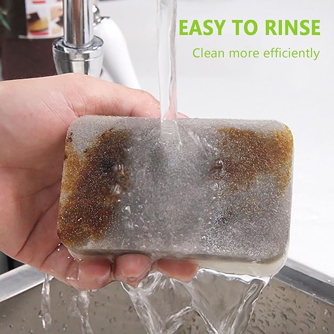 Kitchen Cleaning Sponges, 6 Pack Heavy Duty Scrub Sponges Cleans Fast Non-Scratch Sponge for Washing Dishes and Cleaning Kitchen (Grey)