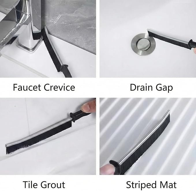 8 Pcs Hard Bristle Crevice Cleaning Brush,Gap Cleaning Tool Gap Brush,Small Cleaning Brush,Grout Brush Grout & Gap Crevice Brush for Deep Cleaning Kitchen Window Tracks Bathroom Corners