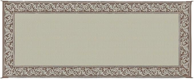 Stylish Camping RC7 Brown/Beige 8' x 20' Classical Mat, 1 Pack