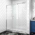 56-60" W x 71" H Pivot Glass Shower Door,1/4"(6mm) Thick Clear SGCC Tempered Shower Glass Door,Chrome Shower Door,Reversible Installation