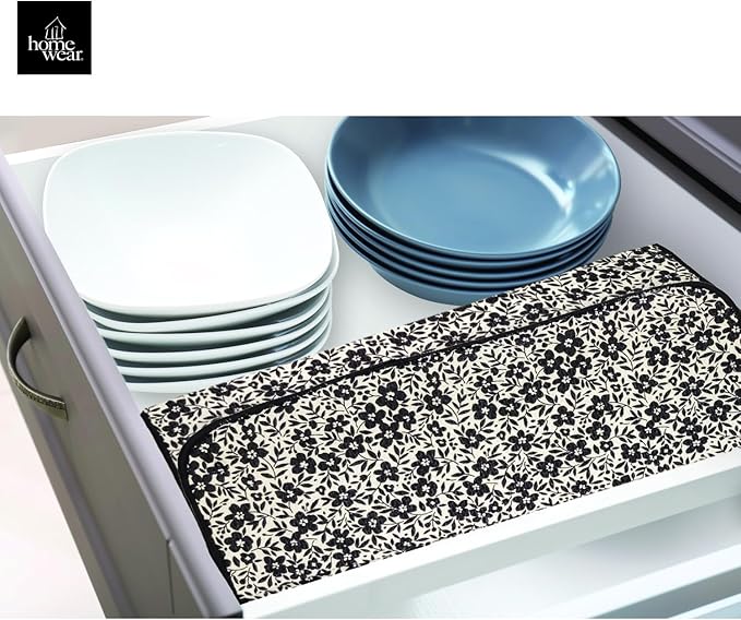 2 Pack Printed Dish Drying Mats for Kitchen, Super Absorbent Polyester, 15 x 20 inches, Countertop Sink, Machine Washable, Ditsy Floral