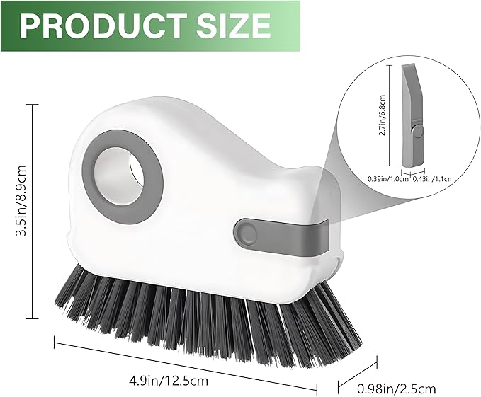 2 in 1 Groove Cleaning Brush with Sprayer, Window Track Cleaning Brush Tools, Sliding Door Track Cleaner, Crevice Cleaning Brush with Hidden Scraperfor Sliding Door Track, 2026 New Hard Bristle