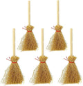 Mini Broom Rope Wizard Broom Halloween Decorative Accessory Hangings Decorations (Red)