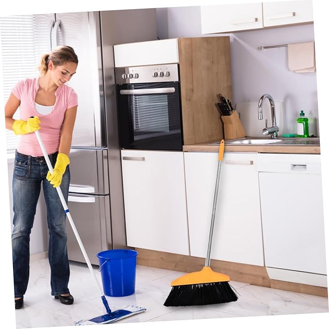 Soft Bristle Floor Broom with Handle Design for Home Kitchen Office Indoor Outdoor Cleaning Effortless Dust and Hair Removal