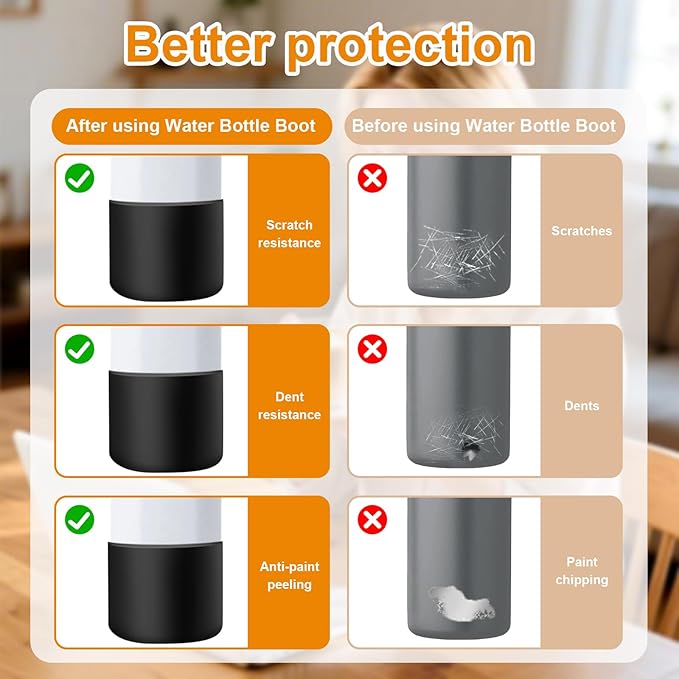 ( 2pcs)Silicone Water Bottle Boot and Bottle Drying Rack Compatible with Owala 32oz,Bottom Bumper Protector/Anti-Slip/Prevent scratches/Drying Rack Saves Space/Compatible with FreeSip Bottles,Black