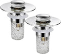 Universal Bathroom Sink Stopper & Hair Catcher, Stainless Steel Drain Filter Strainer, Anti-Clog Pop Up Drain Stopper for US Standard Bathroom Sinks(2PCS)