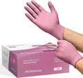 FifthPulse Pink Vinyl Disposable Gloves - Powder and Latex Free Medical Exam Gloves
