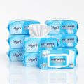 DAFI Flushable Wipes for Adult Wet Wipes, Total 900 Unscented Toilet Wipes Flushable, No Alcohol & 100% Plant Based Fibers, Septic and Sewer Safe Pack of 9