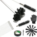 15 Feet Dryer Vent Cleaner Kit, Multi-purpose Lint Remover with 6” Chimney Brush Head, Flexible Nylon Rod Extends to 15ft Duct Cleaning Brush For Dryer, Air Duct, Fireplaces, Washing machine