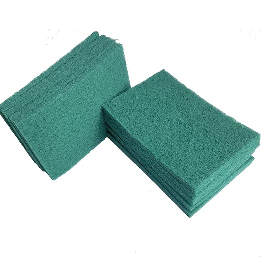 10 Pack 6" x 9" 240 Grit General Purpose Scuff Pads for Scuffing, Scouring, Sanding, Paint Primer Prep Adhesion Scratch - Surface Preparation Automotive Car Auto Body Woodworking (Green)