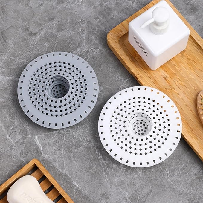 White Drain Hair Catcher Shower Drain Cover Hair Catcher Bathtub Drain Hair Catcher Silicone Tub Hair Catcher Drain Protector