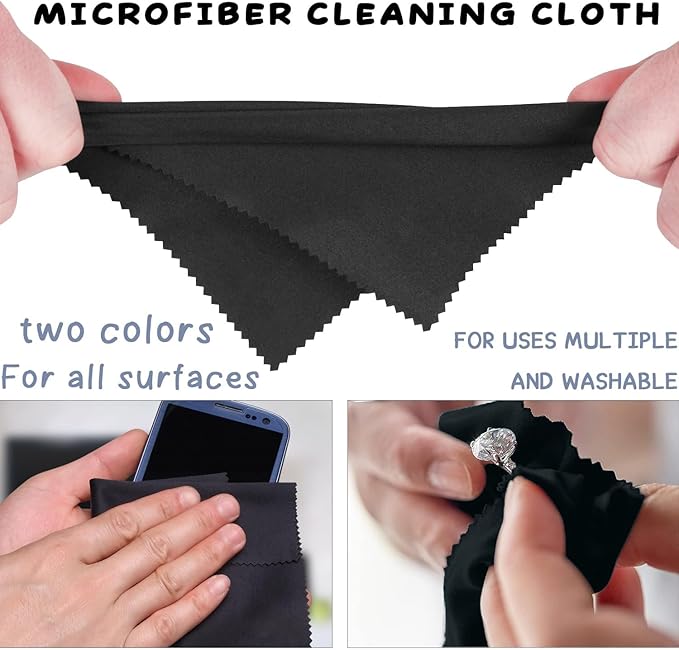 8-Pack Premium Microfiber Cleaning Cloths -Ultra-Soft, Streak-Free, lint-Free, Suitable for Glasses, Screens, Cameras, Mobile Phones,General Soft High-Quality Polishing Cloth and televisions